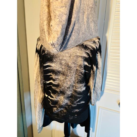 HARD TAIL FOREVER Pullover TieDye Mineral Wash V Neck Slouchy Hoodie Street Wear - Picture 4 of 10